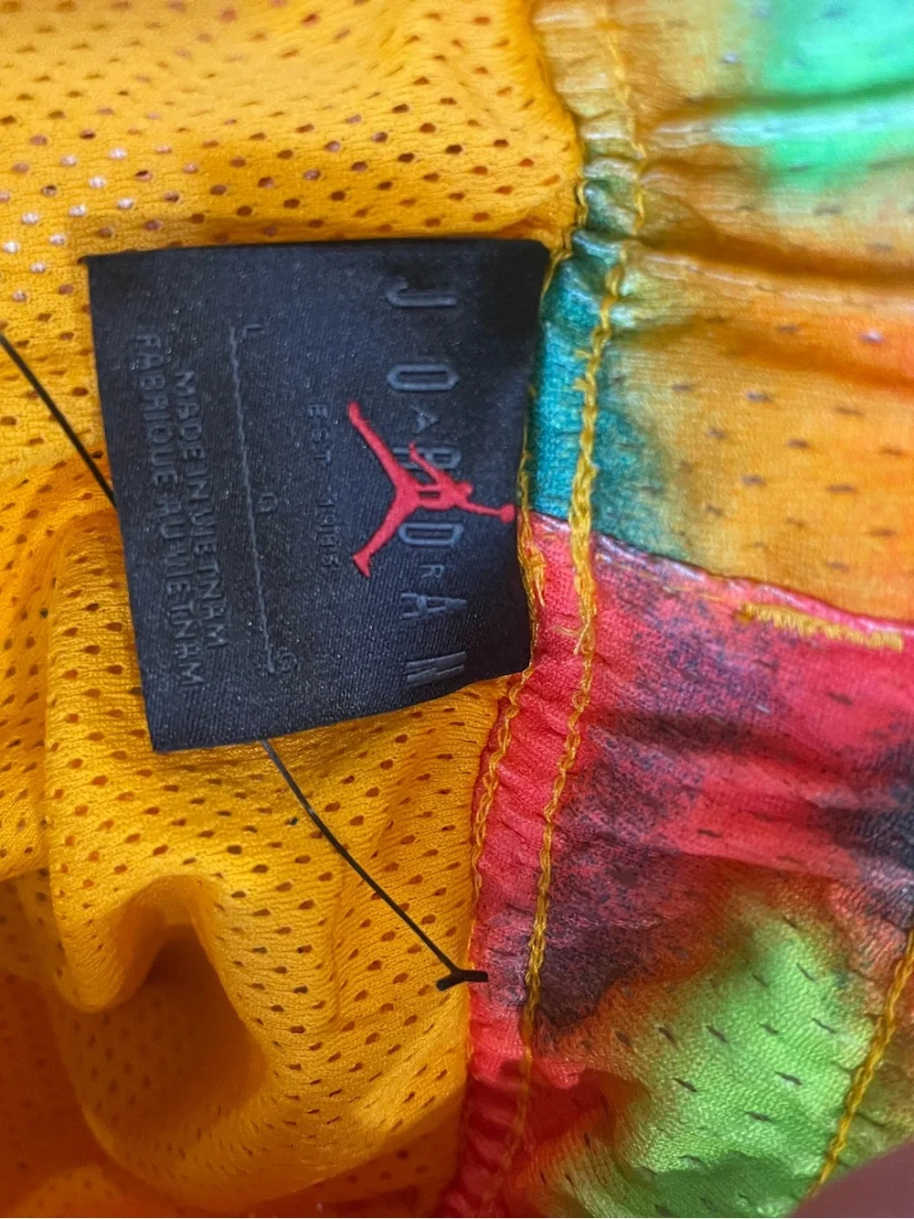 Nike Jordan Multicolor Tie-Dye Mesh Athletic Shorts
